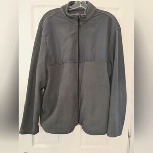 PGA Tour Men's Full Zip gray Jacket Fleece Golf resist moisture Sweatshirt sz L